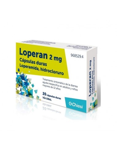 Loperan 2 mg cápsulas duras Loperamida, hidrocloruro