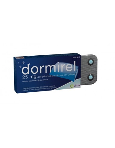 Dormirel 25 mg comprimidos recubiertos con película