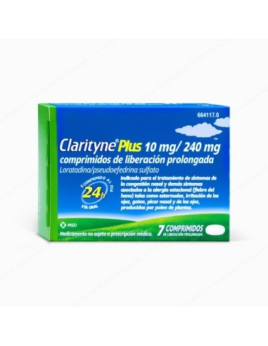Clarityne Plus 10 mg/240 mg comprimidos de liberación prolongada