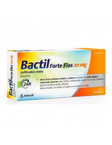 Bactil Forte Flas 20 mg Liofilizados orales Ebastina