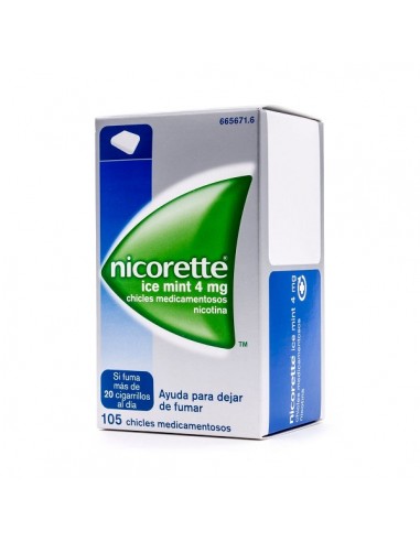 Nicorette Ice Mint 4 mg chicles medicamentosos Nicotina
