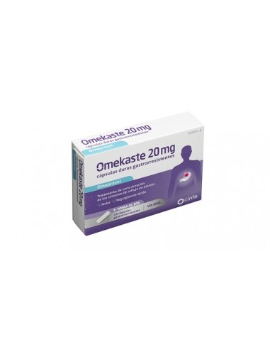 Omekaste 20 mg 14 cápsulas duras gastrorresistentes Omeprazol