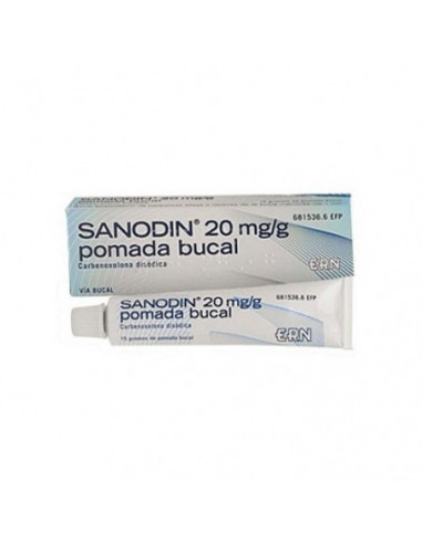 Sanodin 20 mg/g pomada bucal Carbenoxolona disódica