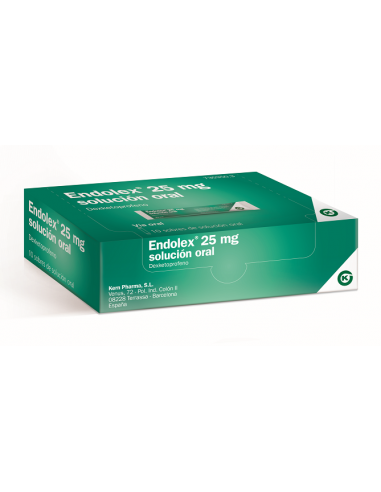 Endolex 25 mg 10 sobres solución oral 10 ml