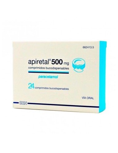 Apiretal 500 mg 24 Comprimidos Bucodispersables Paracetamol
