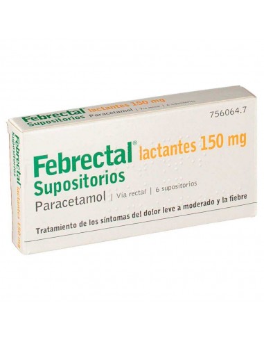 Febrectal lactantes 150 mg 6 supositorios