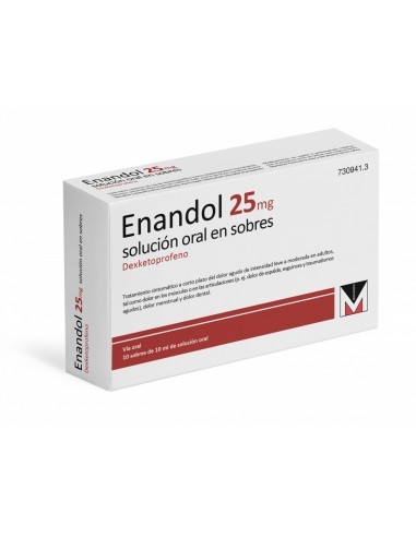 Enandol 25 mg 10 sobres solución oral 10 ml