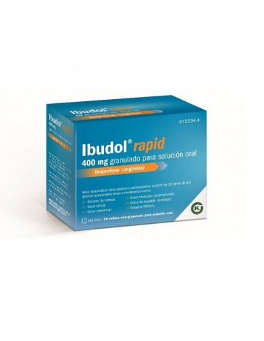 Ibudol rapid 400 mg 20 sobres granulado Ibuprofeno