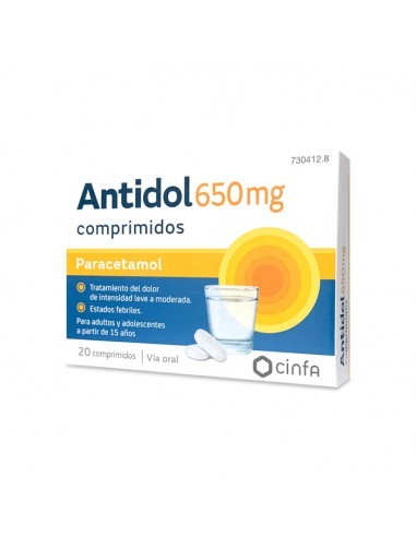 Antidol 650 mg comprimidos Paracetamol