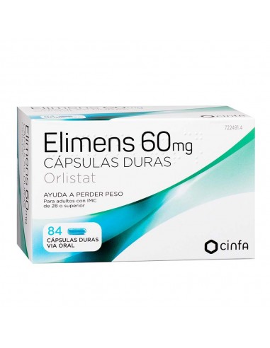 Elimens 60 mg Orlistat 84 capsulas
