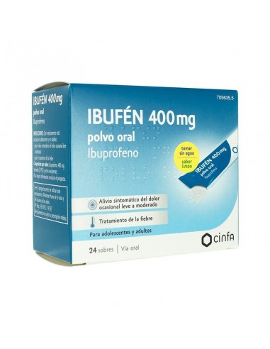 Ibufén 400 mg polvo oral ibuprofeno sabor limón