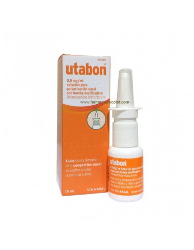 Utabon 0,5 mg/ml solución para pulverización nasal con bomba dosificadora Oximetazolina hidrocloruro