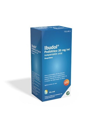Ibudol Pediátrico 20 mg/ml suspensión oral Ibuprofeno