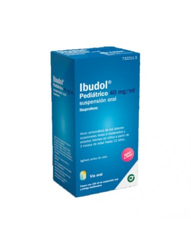 Ibudol Pediátrico 40 mg/ml suspensión oral Ibuprofeno