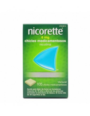 Nicorette 4 mg chicles medicamentosos Nicotina