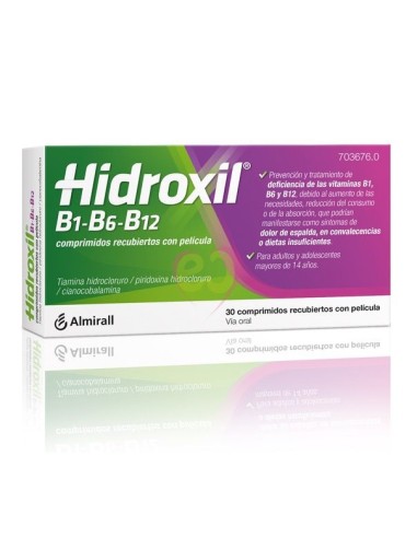 Hidroxil B1-B6-B12 comprimidos recubiertos con película