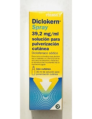 Diclokern Spray 39,2 mg/ml solución para pulverización cutánea