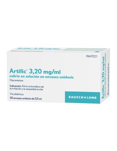 Artific 3,20 mg/ml colirio en solución en envase unidosis Hipromelosa