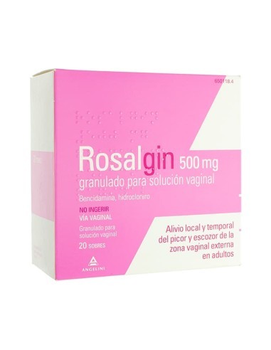 Rosalgin 500 mg granulado para solución vaginal