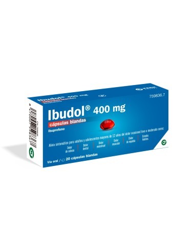 Ibudol 400 mg capsulas blandas Ibuprofeno