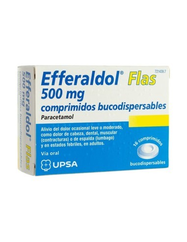 Efferaldol Flas 500 mg comprimidos bucodispersables Paracetamol