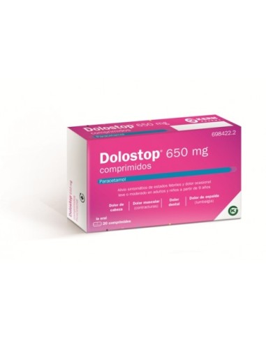 Dolostop 650 mg 20 comprimidos Paracetamol