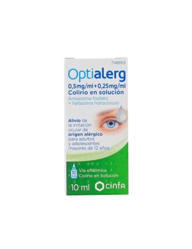 Optialerg 5 mg/ml + 0,25 mg/ml colirio en solución