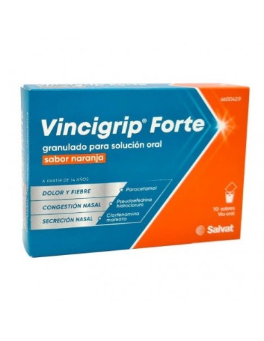 Vincigrip Forte granulado para solución oral sabor naranja