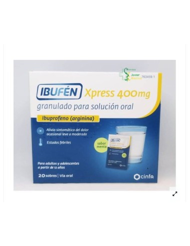Ibufén Xpress 400 mg granulado para solución oral Ibuprofeno (arginina)