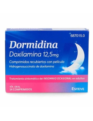 Dormidina doxilamina 12,5 mg comprimidos recubiertos con película