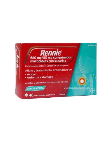 Rennie 680 mg/80 mg 48 comprimidos masticables