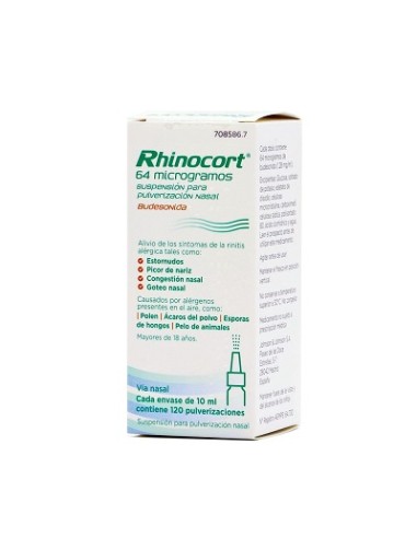 Rhinocort 64 microgramos suspensión para pulverización nasal Budesonida