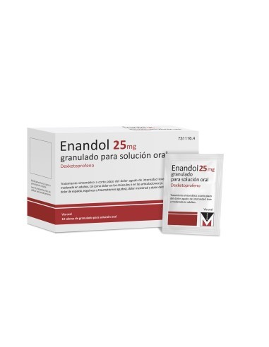 Enandol 25 mg granulado para solución oral Dexketoprofeno