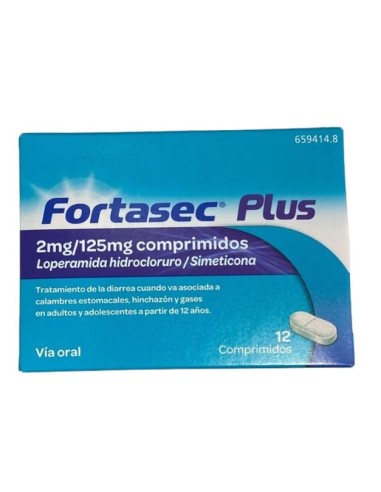 FORTASEC PLUS 2 MG/ 125 MG COMPRIMIDOS Loperamida hidrocloruro/ Simeticona