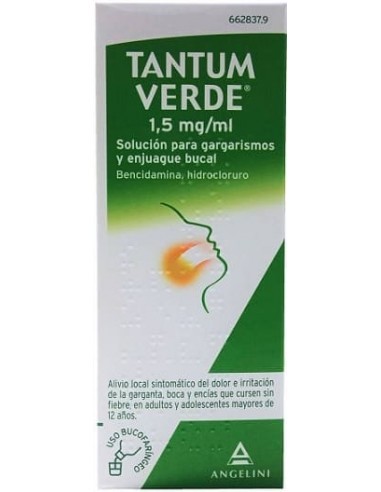 Tantum Verde 1,5 mg/ml solución para gargarismos y enjuague bucal