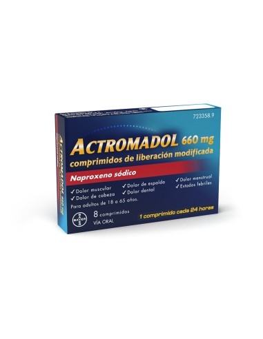 Actromadol 660 mg comprimidos de liberación modificada naproxeno sódico