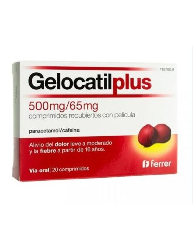 Gelocatil Plus 500mg/65mg comprimidos recubiertos con película