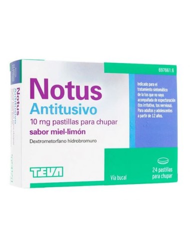 Notus Antitusivo 10 mg pastillas para chupar sabor miel-limón