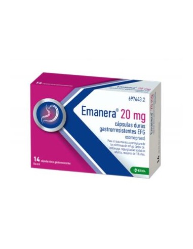 Emanera 20 mg cápsulas duras gastrorresistentes