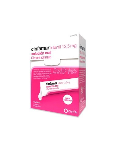 Cinfamar infantil 12,5 mg solución oral Dimenhidrinato