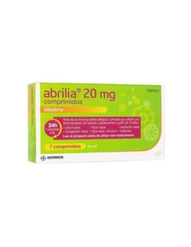 Abrilia 20 mg Bilastina 7 Comprimidos