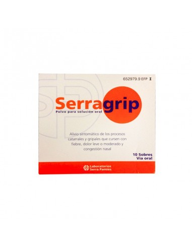 SERRAGRIP 650 mg 10 mg 4 mg polvo para solución oral paracetamol hidrocloruro de fenilefrina maleato de clorfenamina