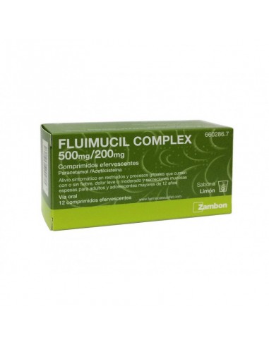 Fluimucil complex 500 mg / 200 mg comprimidos efervescentes Paracetamol / Acetilcisteína