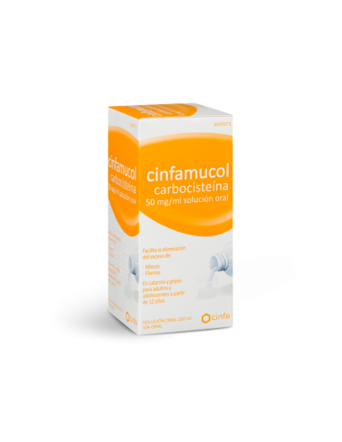 Cinfamucol carbocisteína 50 mg/ml solución oral