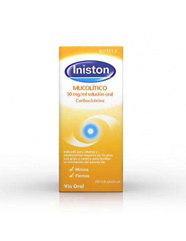 Iniston MUCOLÍTICO 50 mg/ml solución oral Carbocisteína