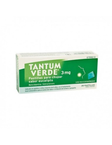 TANTUM VERDE 3 mg Pastillas para chupar sabor eucalipto