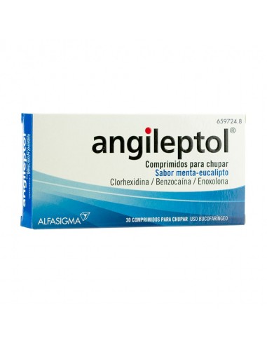 Angileptol comprimidos para chupar sabor menta-eucalipto