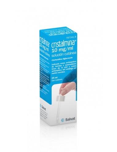 Cristalmina 10 mg/mL solución cutánea Digluconato de clorhexidina