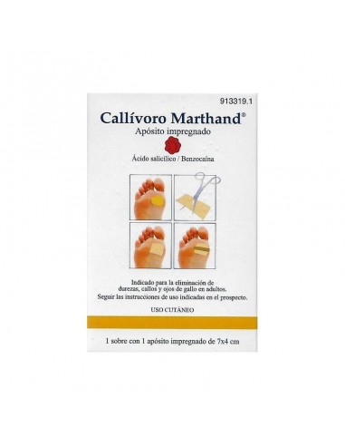 Callívoro Marthand Apósito impregnado Ácido salicílico/Benzocaína